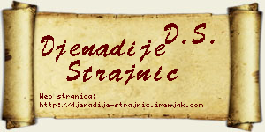 Đenadije Strajnić vizit kartica